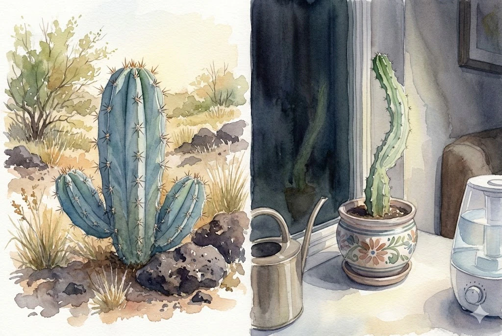 Blue Myrtle Cactus Care: Origin, Physics, Light, Soil, Water, Pests