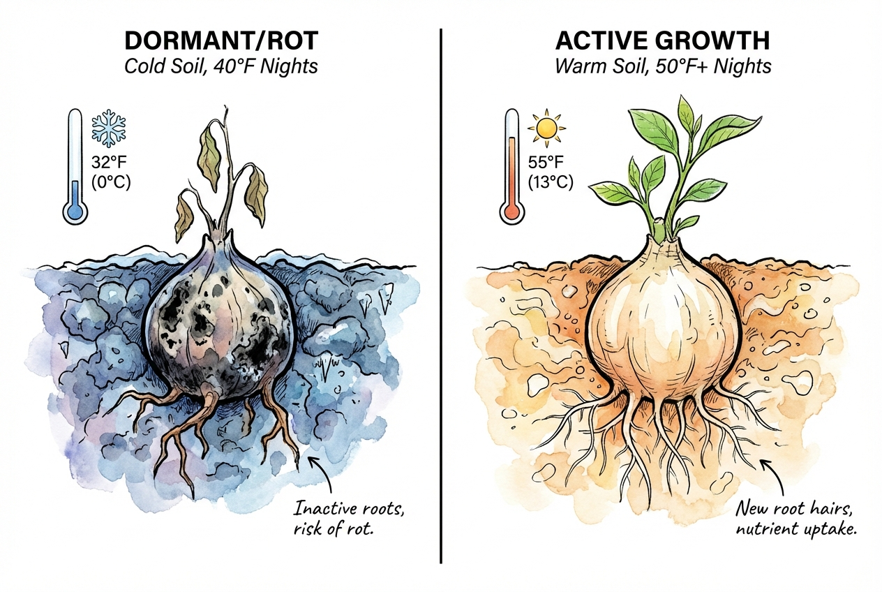 Last-frost statistics compared with actual soil and night conditions