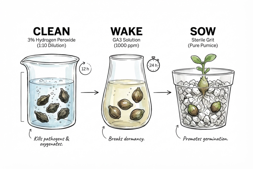 Old-seed decision diagram separating possible dormancy from lost viability