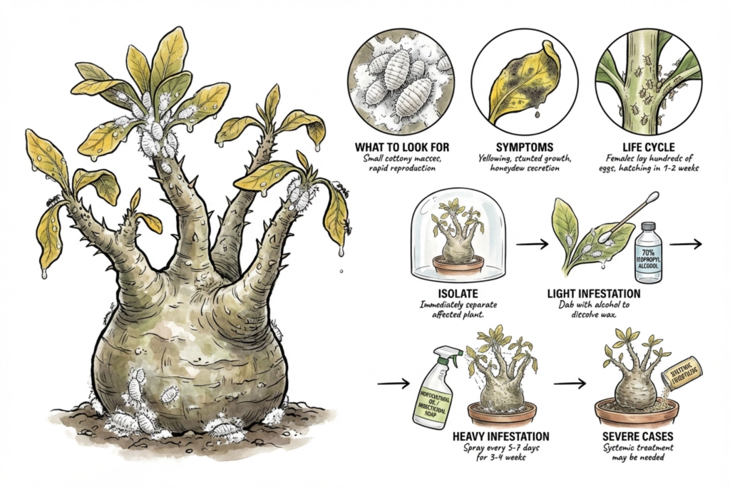 Illustration conceptuelle de l’inspection des cochenilles farineuses