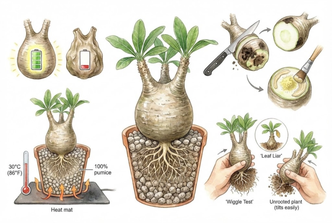 Pachypodium Gracilius Rooting Guide: How to Save Bare-Root Imports Successfully