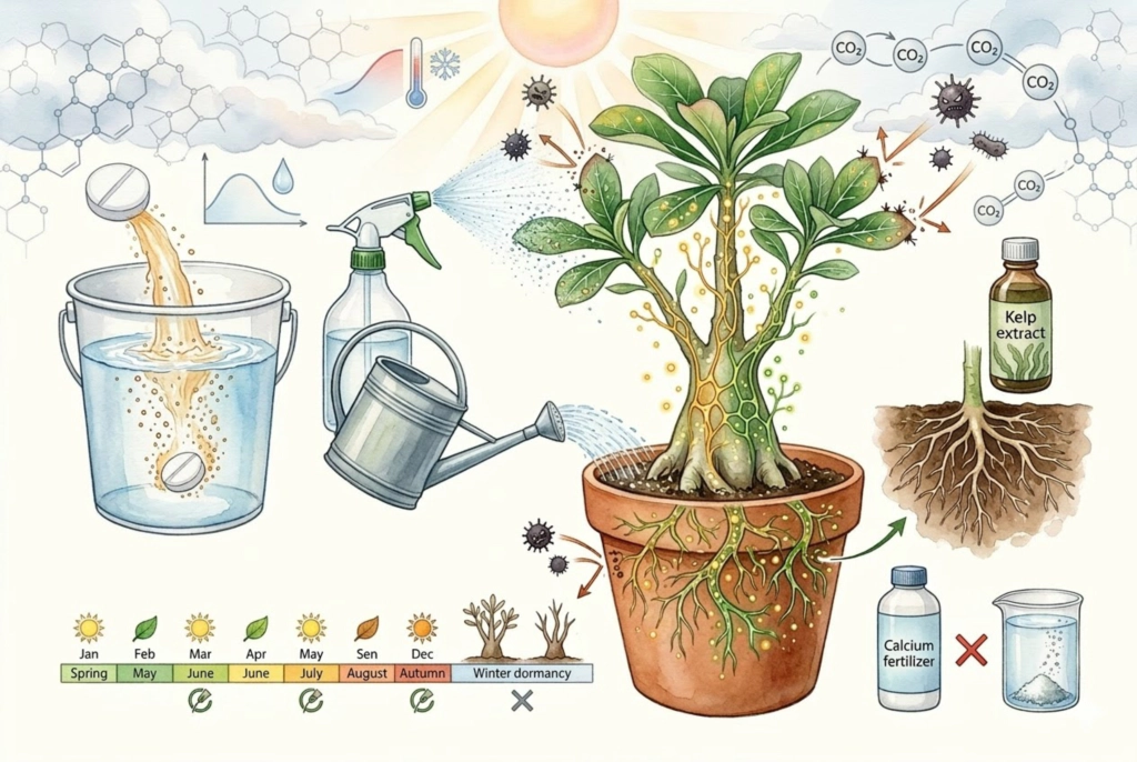 How to Prevent Caudex Rot with Aspirin: The Salicylic Acid Plant Immunity Method