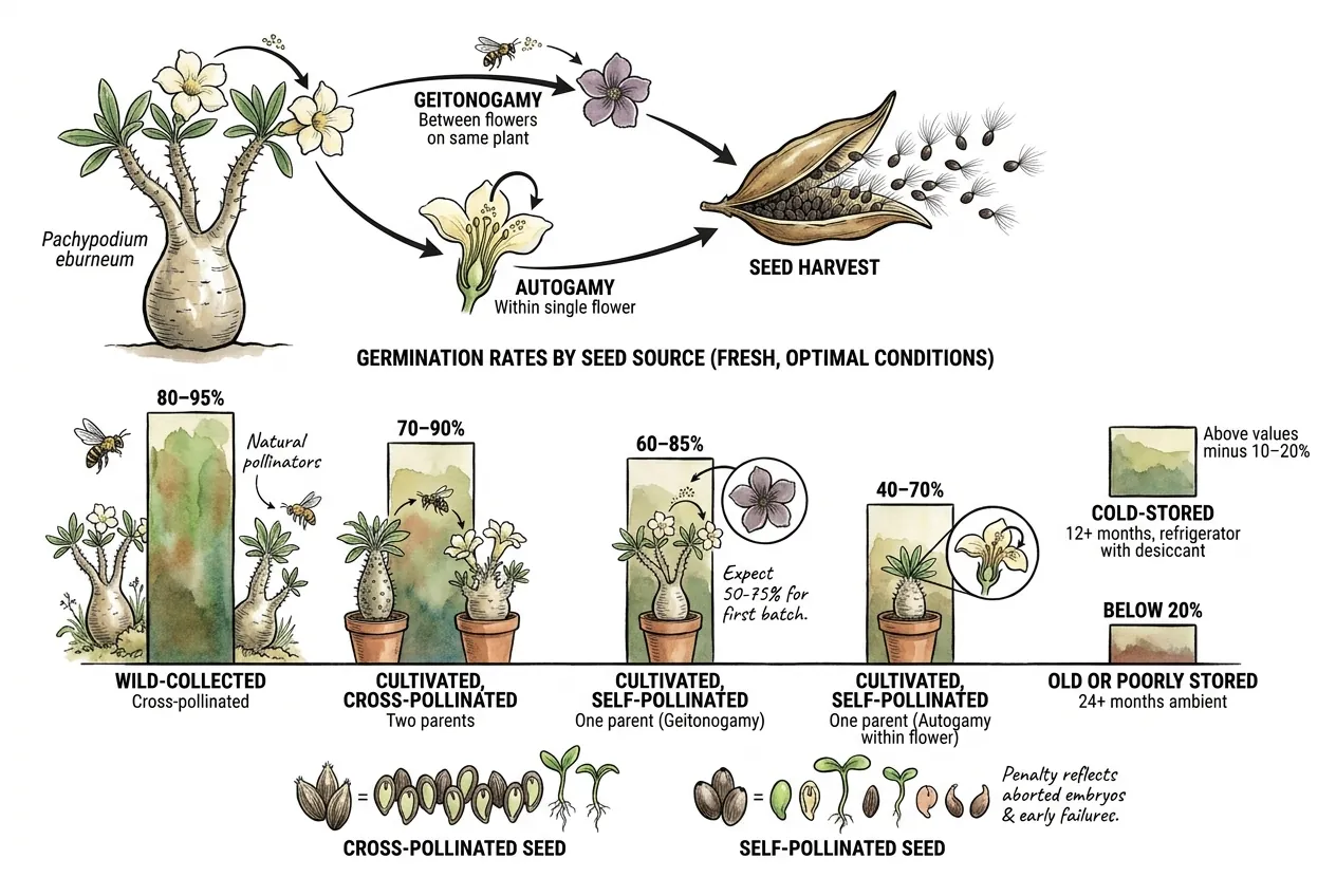 Expected germination rates from fresh self-pollinated seed