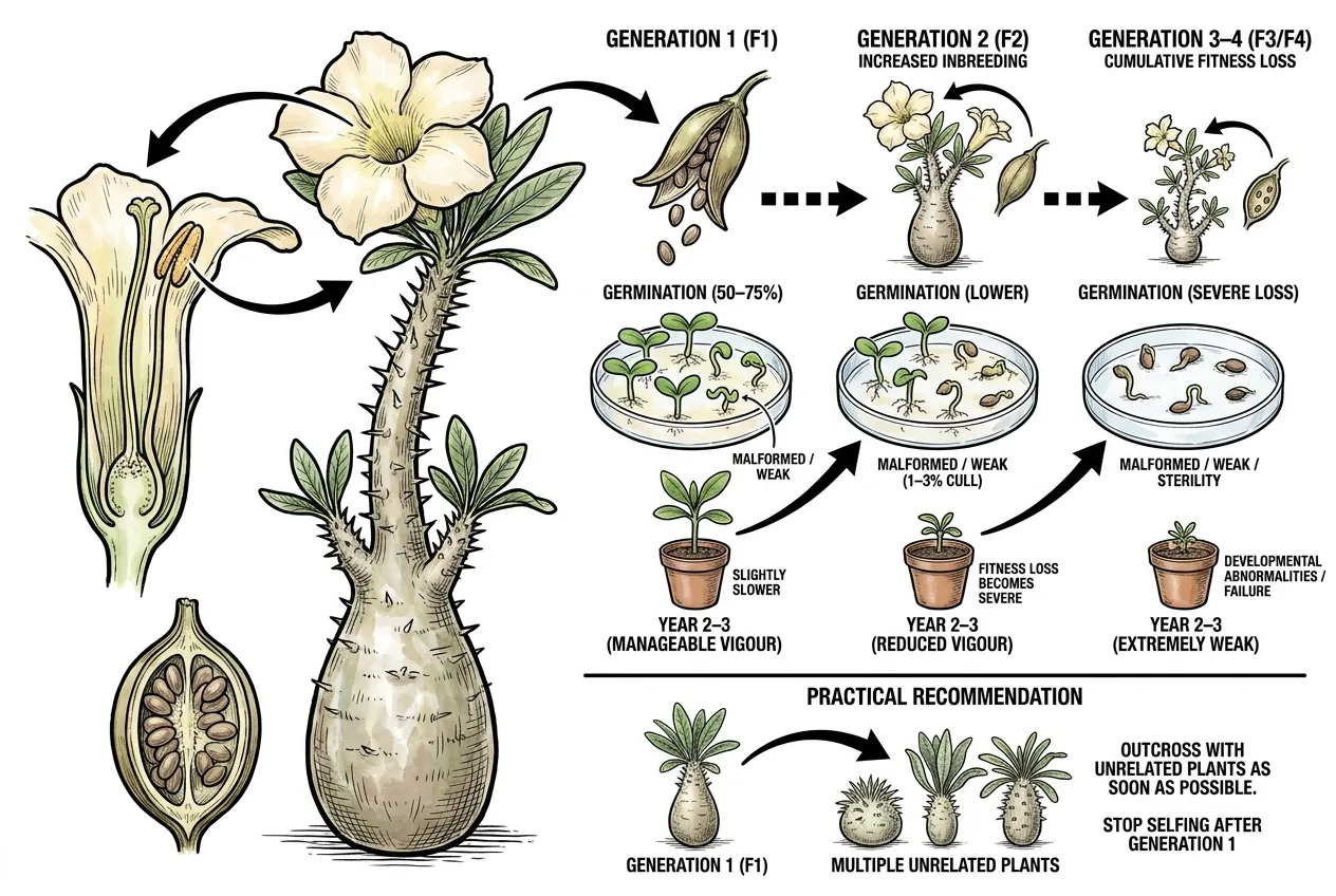 Genetic bottleneck and inbreeding depression risks for hobbyist growers
