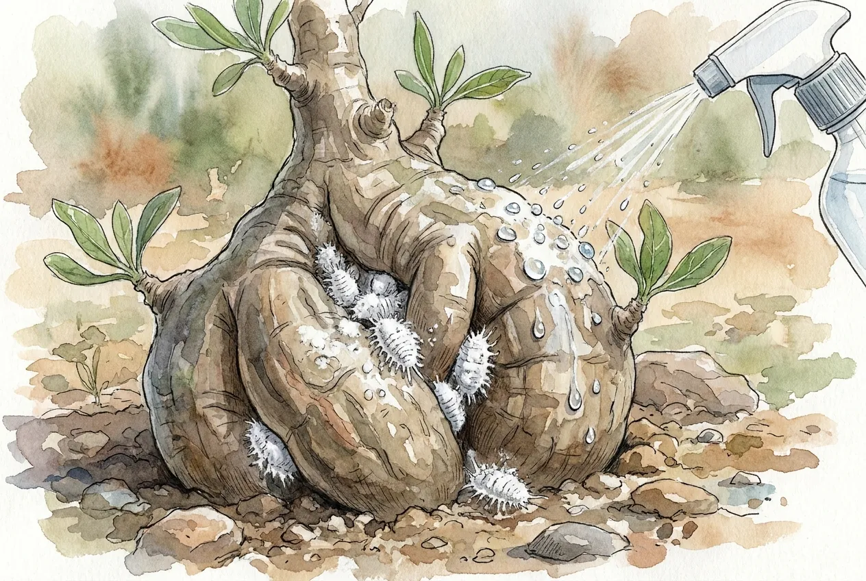 Mealybugs on Caudex Plants: Why Sprays Fail and What Works