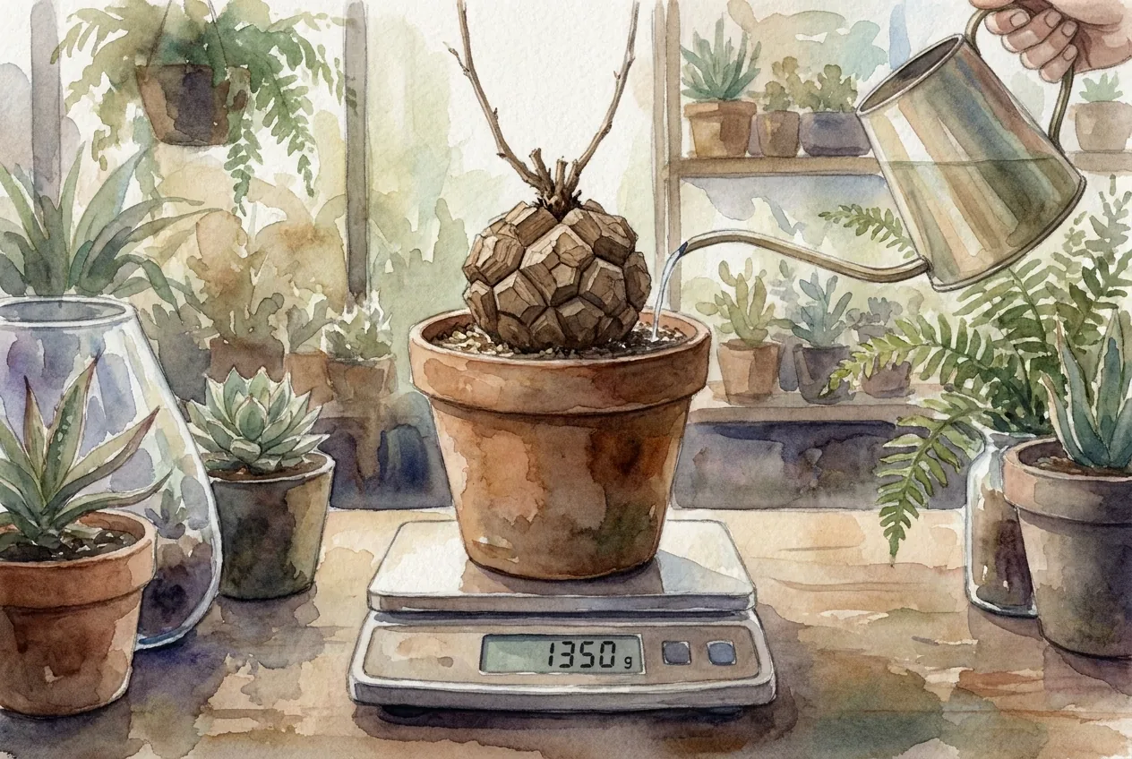 Caudex Watering Tools: Measure Dormant Dry-Down