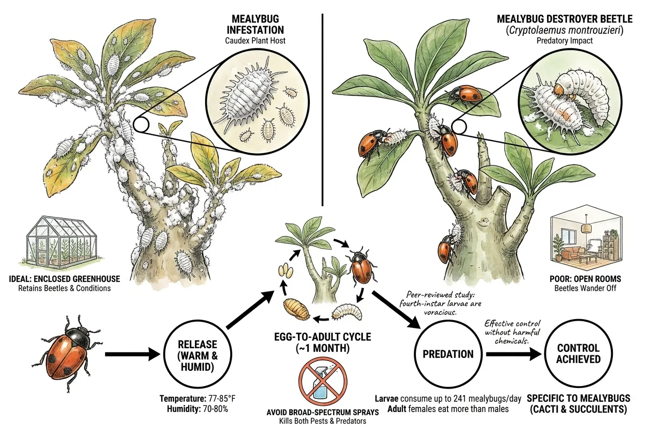 Conceptual illustration of biological pest control