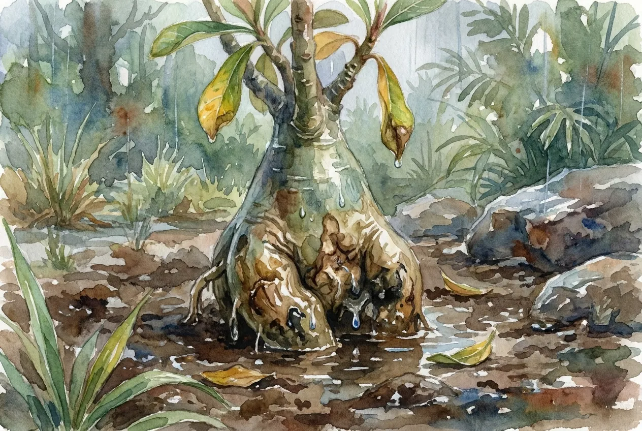 Adenium Caudex Soft in Late Summer? Fix Desert Rose Rot
