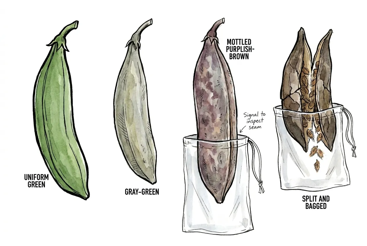 Botanical illustration for: The color sequence, in order