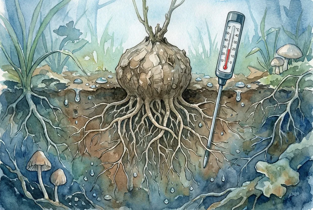 Caudex Soil Temperature: The Autumn Watering Break Point
