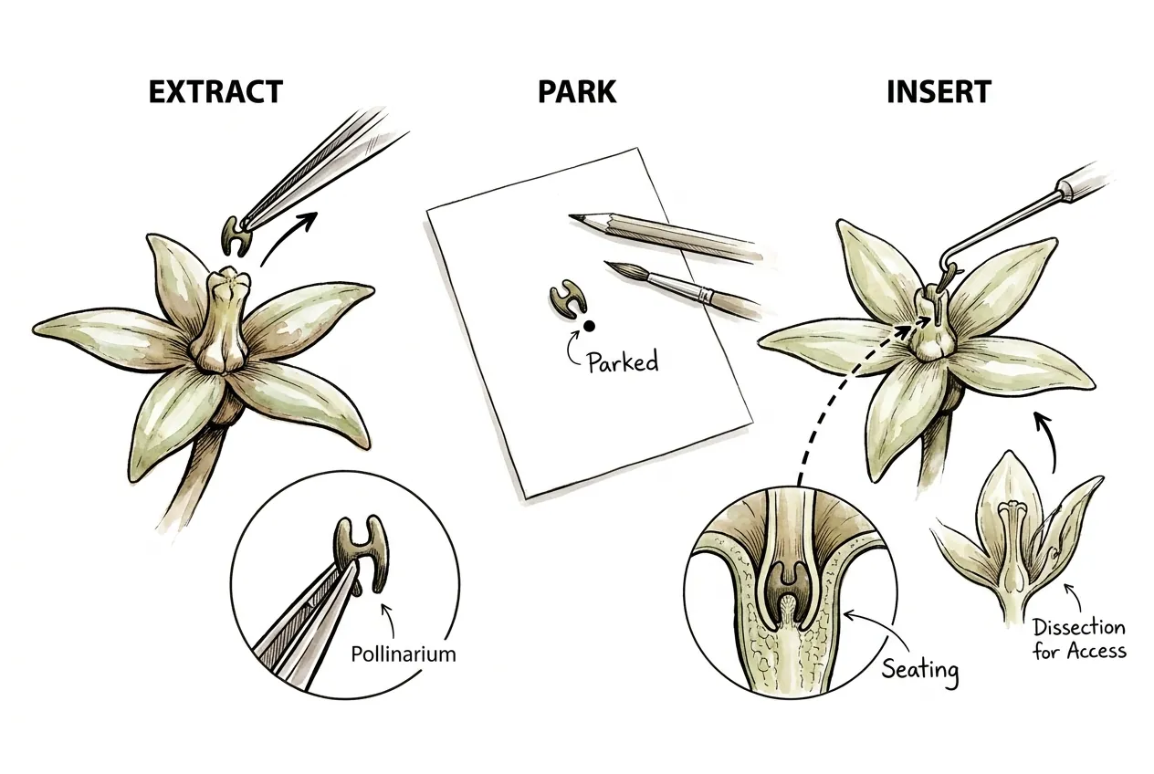 Botanical illustration for: Extract, Park, Insert