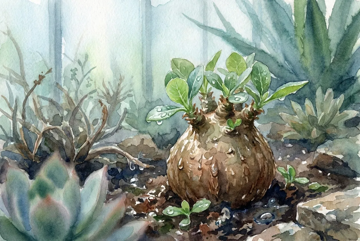 When to Restart Watering a Winter-Growing Caudex