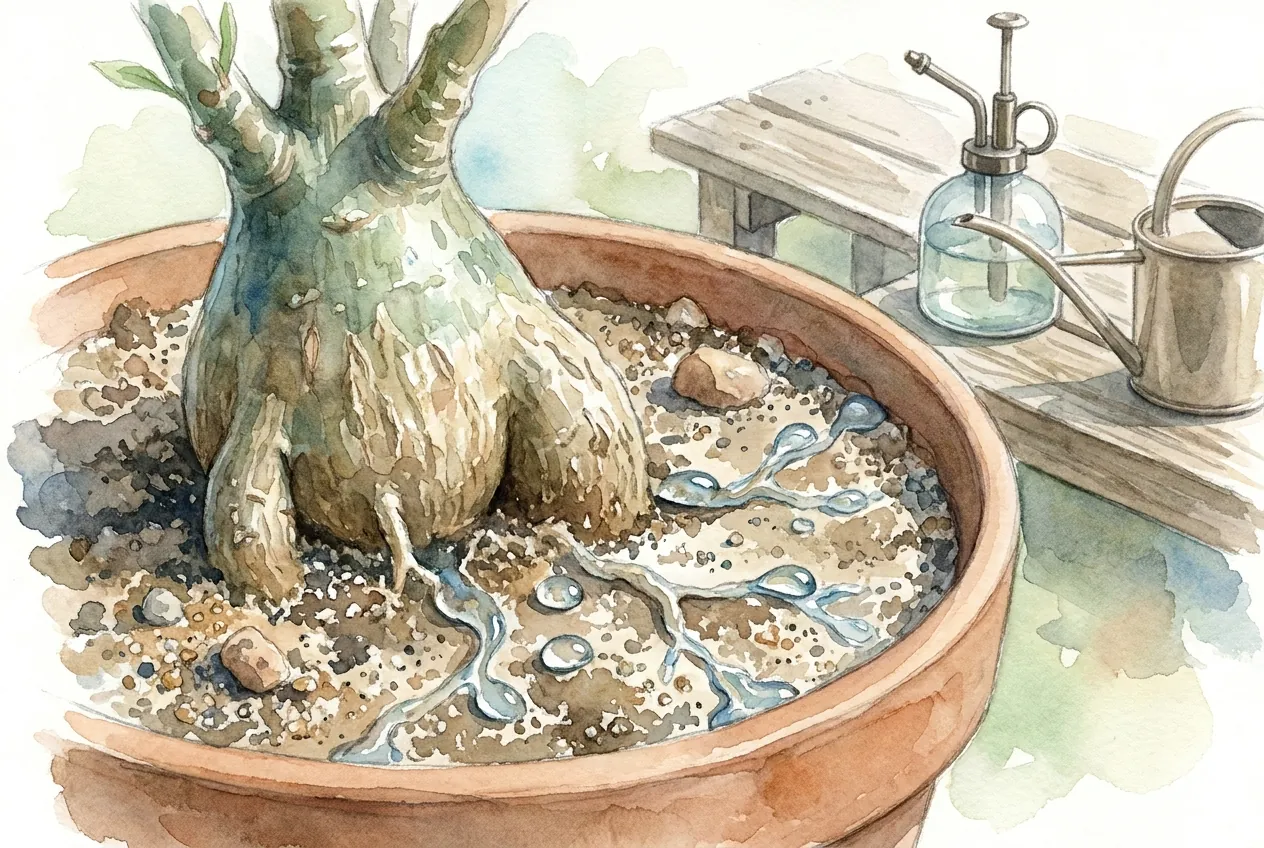 Gritty Caudex Mix Repels Water? The 20-Minute Rewet Fix