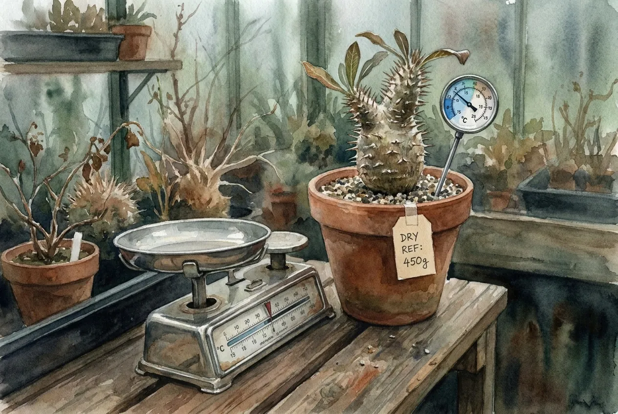 Dormant Caudex Watering Measurement Kit: Scale and Gates