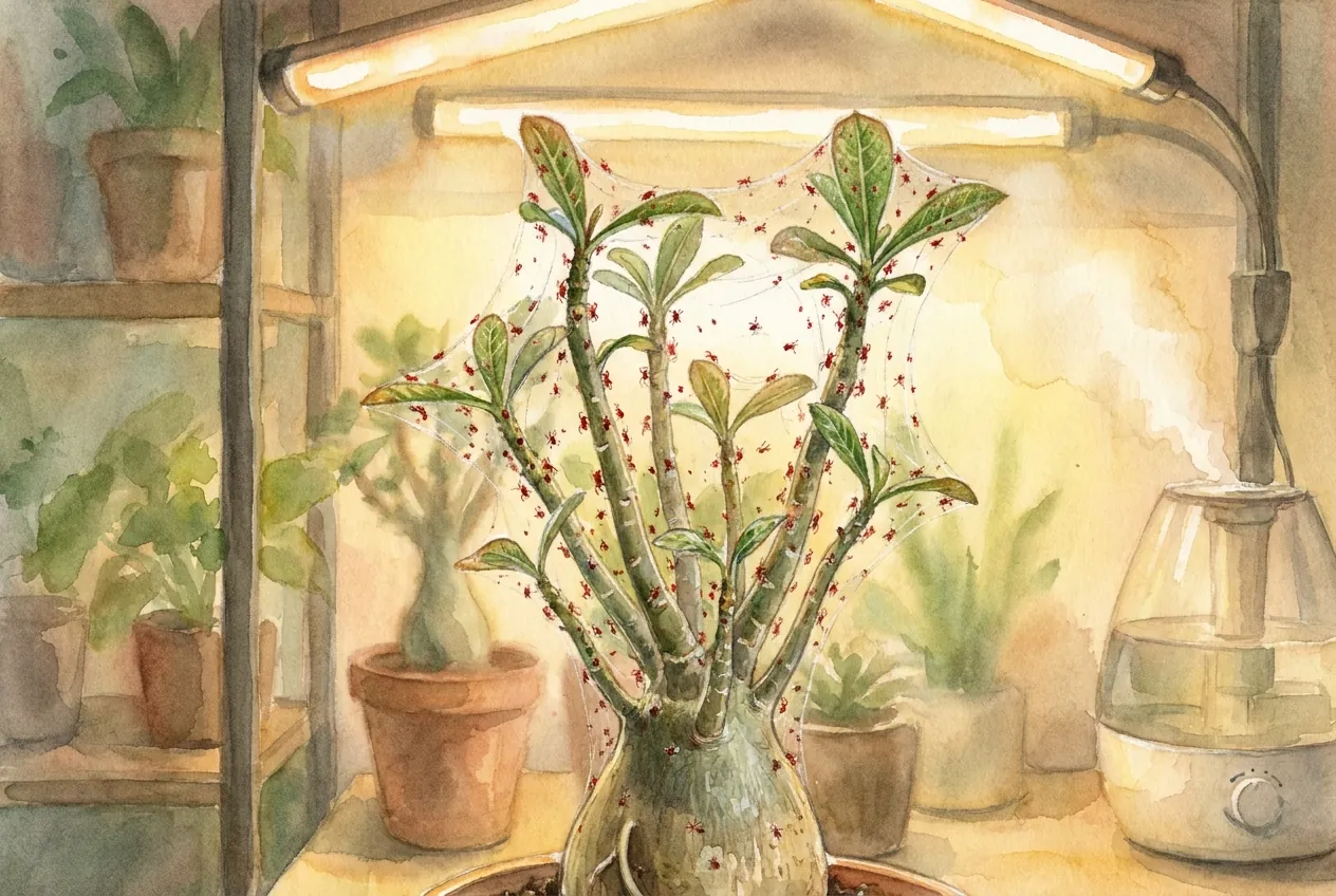 Spider Mites on Caudex Plants Indoors: The Week-One Surge